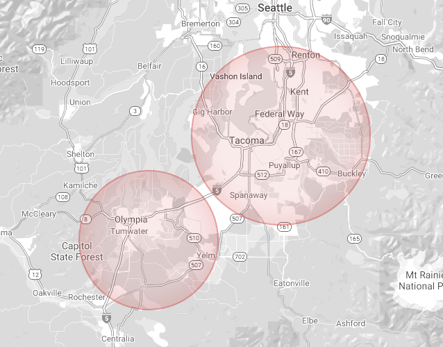 Service Areas in Washington